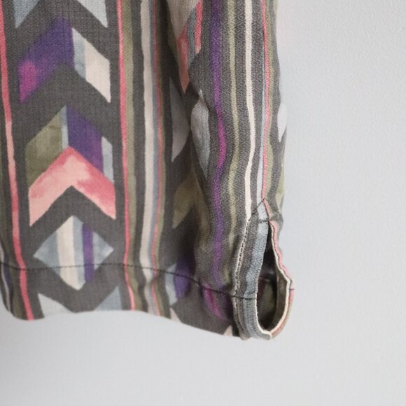 Tommy Bahama Mens Silk Lrg Island Zone Geometric Aloha Button Down Collared Top - Picture 9 of 12